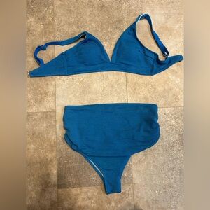 SHEIN maternity swim. Textured blue material